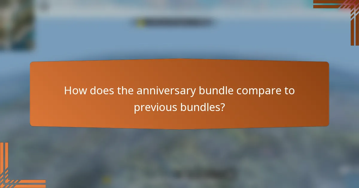 How does the anniversary bundle compare to previous bundles?