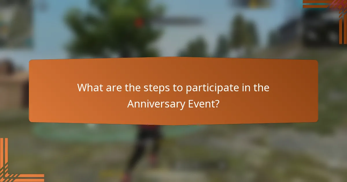 What are the steps to participate in the Anniversary Event?