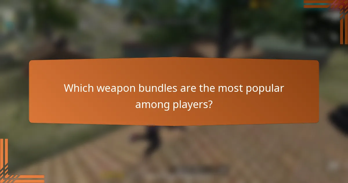 Which weapon bundles are the most popular among players?